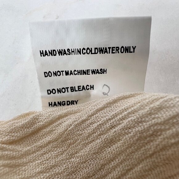 Solitaire Cream Sleeveless Halter Top Crochet Overlay Racerback Womens Size L ? - Picture 7 of 8